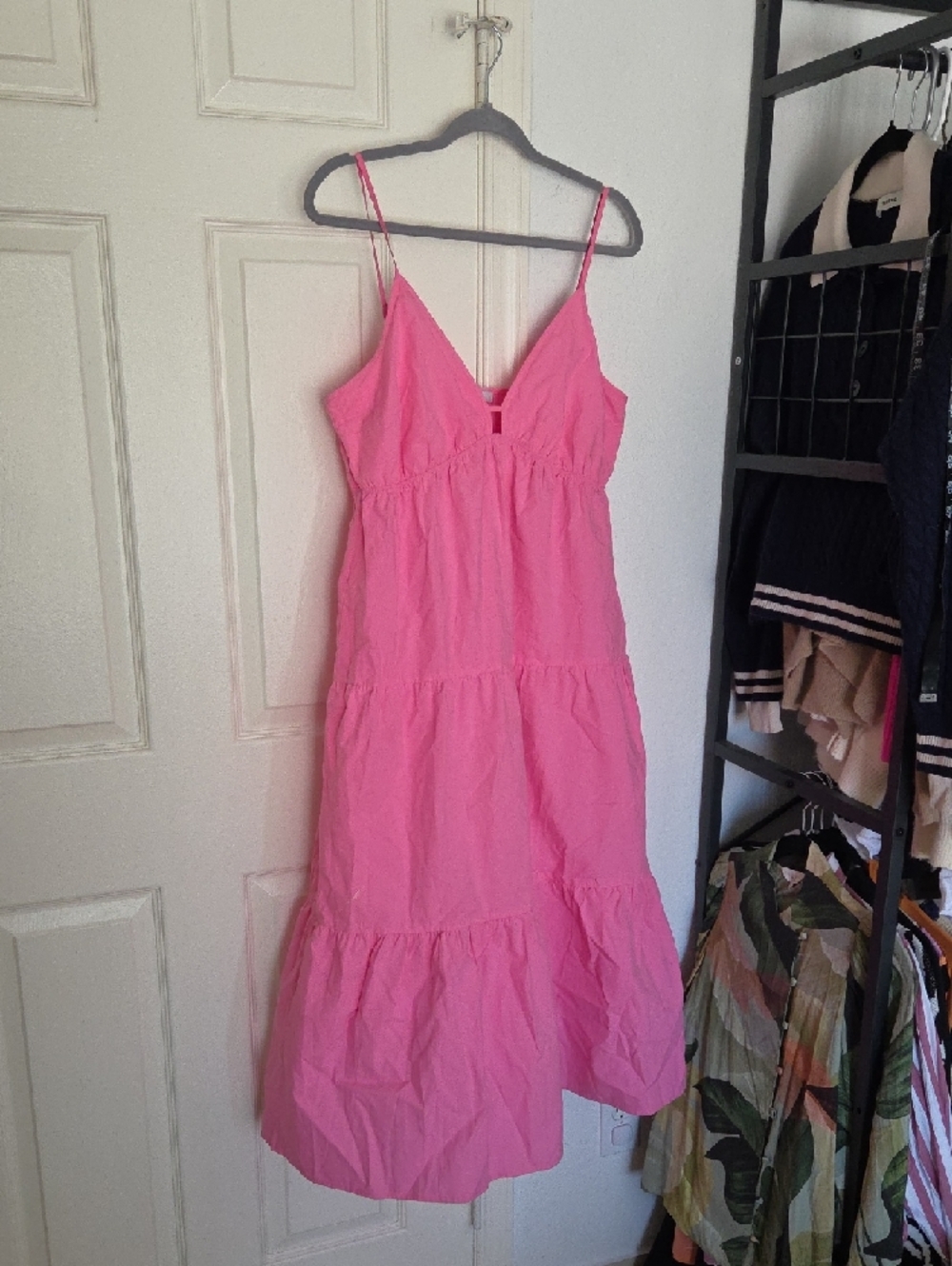 RAILS Avril Hot Pink Spaghetti-Strap Maxi Dress Large - Picture 8 of 13